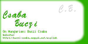 csaba buczi business card